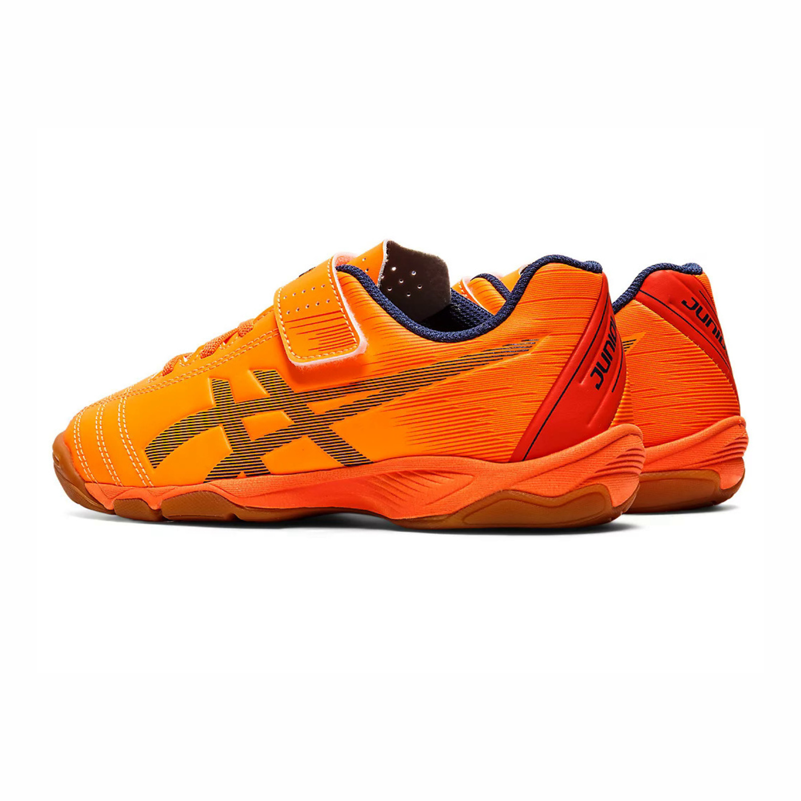 Asics Juniole 6 IN [1104A044-805] Kids Soccer Shoes Shocking Orange / Deep  Ocean